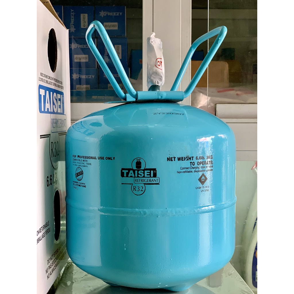 Môi chất lạnh gas lạnh bình nhỏ r32.TAISEI , dùng cho máy lạnh, tủ lạnh, ô tô ,...