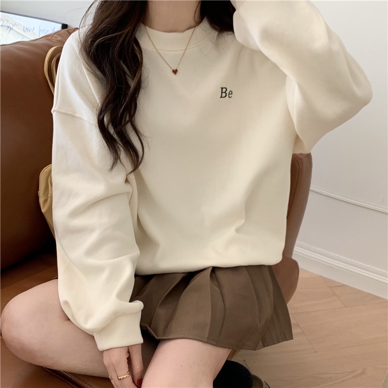 Áo nỉ nữ dài tay có mũ form rộng thời trang Hàn | BigBuy360 - bigbuy360.vn