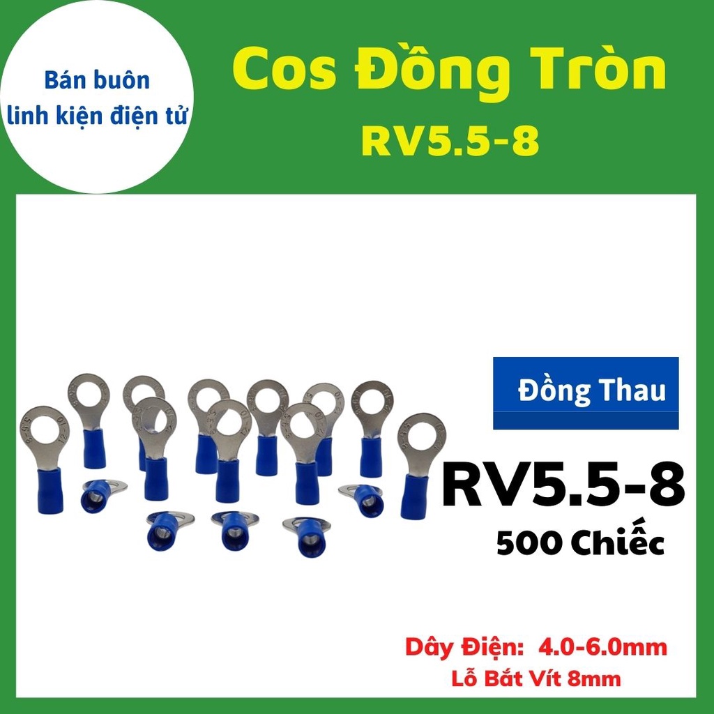 500 Cos tròn 5.5-4, đầu cos tròn, đầu cos chữ o, RV5.5-4