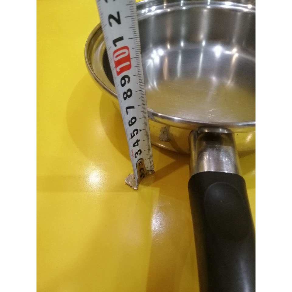 Chảo inox Cladex nội địa Nhật, size 22cm, cao 6cm (mã 941), Dùng được bếp từ