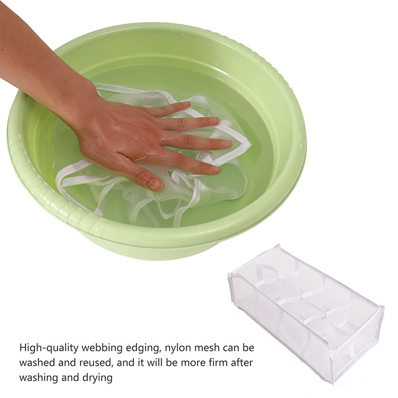 Hộp Chia Ngăn Đựng Vớ/Đồ Lót Chia Ngăn Bằng Vải Không Dệt Trong Suốt Chất Lượng Cao