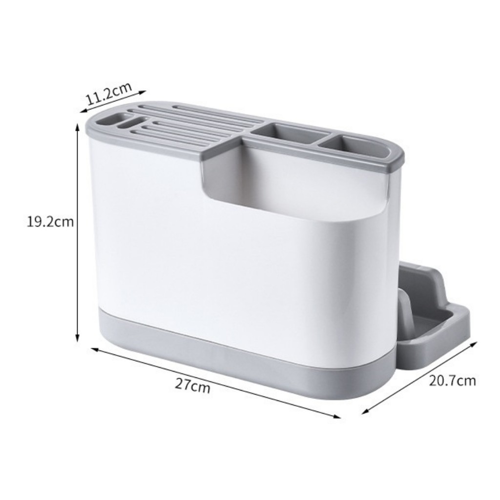 Ống để muỗng đũa dao kết hợp giá úp thớt/ nắp đa năng thông minh đồ dùng nhà bếp tiện ích