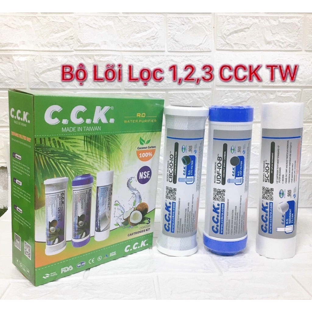 Bộ lõi lọc 1,2,3 chĩnh hãng CCK Taiwan