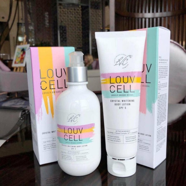 SỮA DƯỠNG THỂ KÍCH TRẮNG LOUV CELL CRYSTAL WHITENING BODY LOTION SPF 5