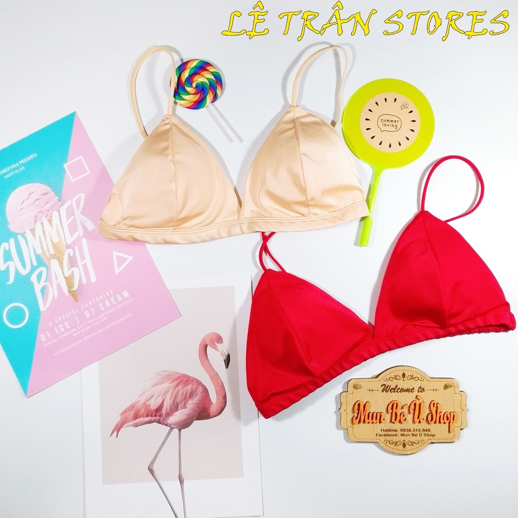 [FREESHIP50K] Bralette đen trắng chất lụa viền ren sexy kiểu đơn giản | WebRaoVat - webraovat.net.vn