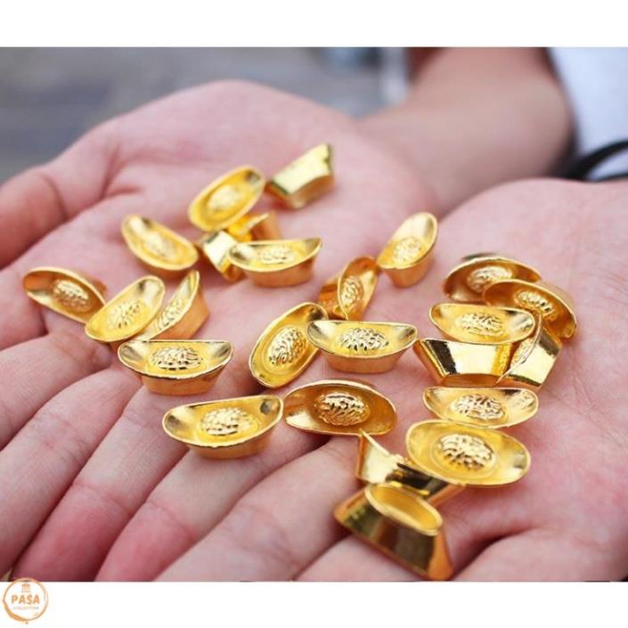 Combo 3 Thỏi vàng Thần Tài KIM NGUYÊN BẢO cỡ 2.8cm , phong thủy hút tài nạp lộc, giàu sang, no đủ...