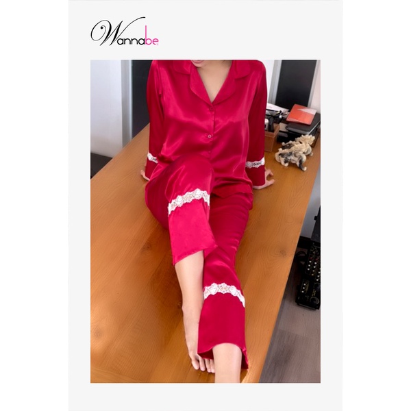 Đồ bộ mặc nhà Pijamas nữ Wannabe BDS12 tay dài quần dài sang trọng quý phái