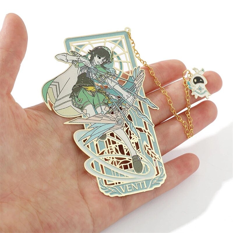 Bookmark nhân vật game Genshin Impact Yae Miko Zhongli Kazuha Venti Xiao Barbatos Hutao Childe Ei Yunjin - VP117