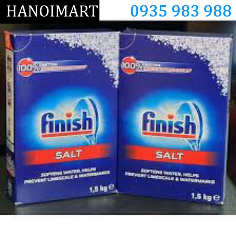 Finish Dishwasher Salt, 4 kg, 1.5kg, 1.2kg - Salt water softener finish machine - Muối rửa bát Finish 4kg - 1,5kg 1,2kg