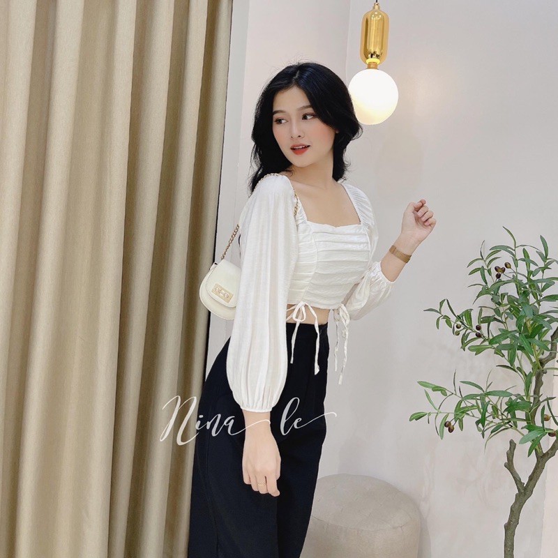 [ẢNH THẬT] Áo Croptop Rút Dây. Croptop Cá Tính. Style Năng Động. Nhiều Màu Xếp Ly Siêu Xinh. Chất Liệu Mát Mẻ 1052