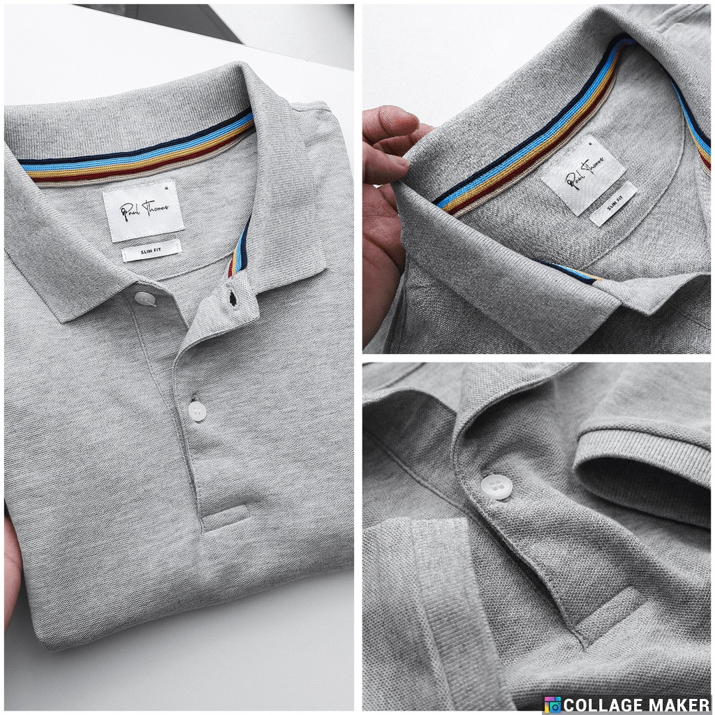 |Hẻm Store| Áo Polo nam, áo thun có cổ SATOSHI SAPL19 Single Jersey Yarndyed Sọc Nhuyễn chất liệu cotton 100% 3 màu Xanh | BigBuy360 - bigbuy360.vn