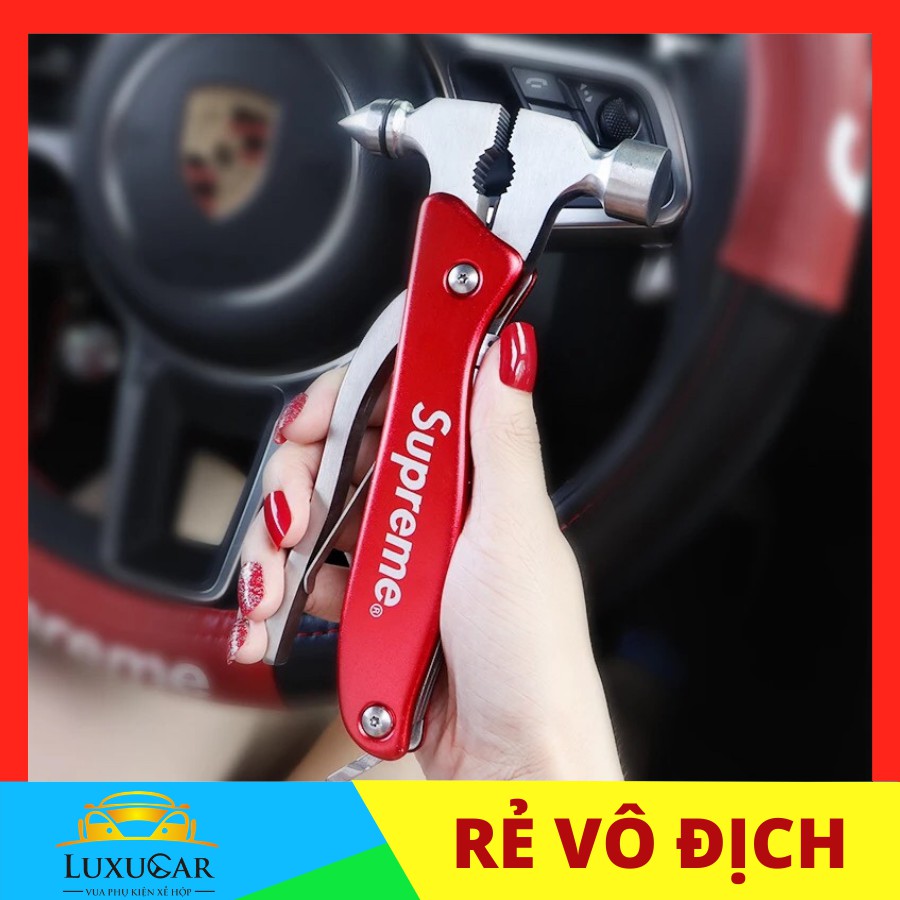 Búa phá kính,thoát hiểm,cứu hộ đa năng phong cách SUP-REME thời trang phù hợp cho mọi loại xe hơi, ô tô