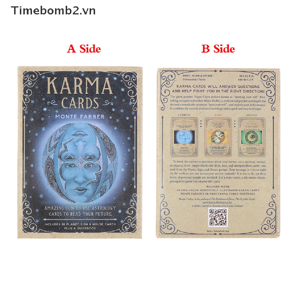 Bộ 2 Thẻ Bài tarot in Hình Karma Oracle Dùng Làm Quà Tặng