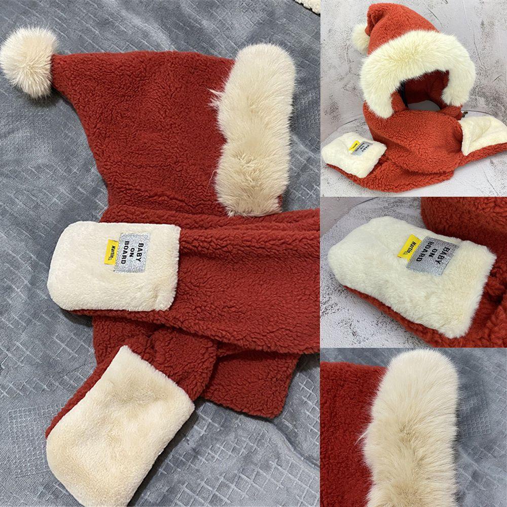 Mũ Beanie Kiêm Khăn Choàng Cổ Kiêm Khăn Choàng Cổ Giữ Ấm Mùa Đông Kiểu Dáng Dễ Thương Cho Nữ
