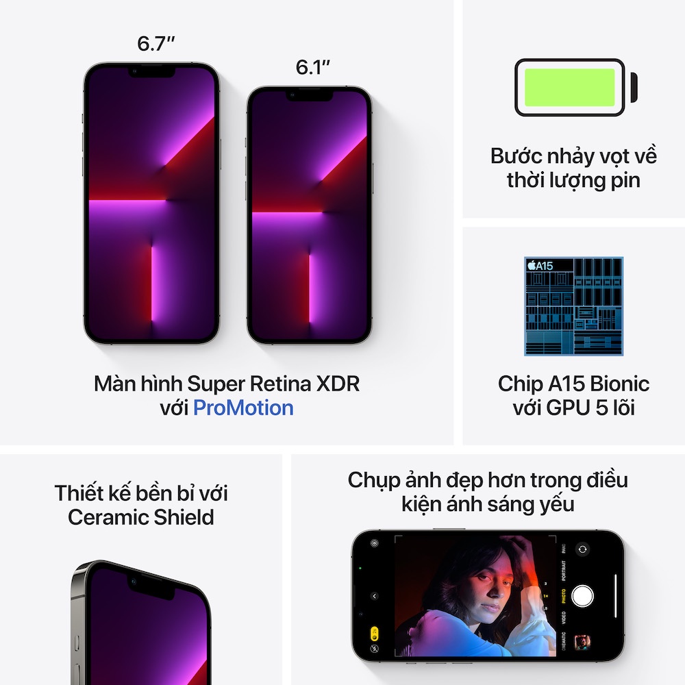 [Trả góp 0%] Apple iPhone 13 Pro Max 128GB VN/A- Hàng Chính Hãng [Futureworld- APR]