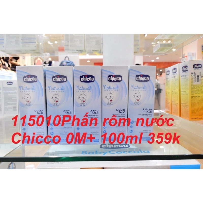 Chicco - Phấn rôm nước cho bé 0M+ chai 100ml CC115010