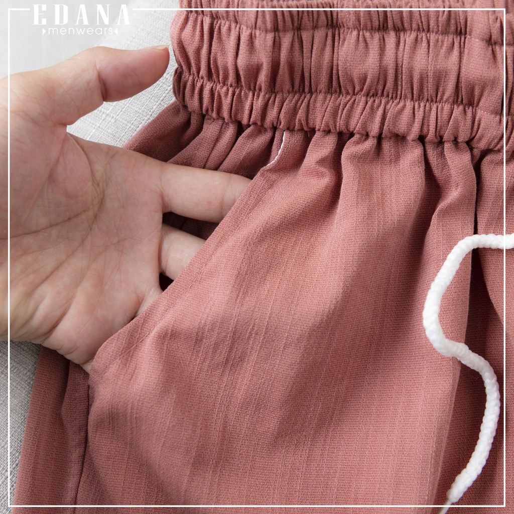 Quần sooc nam Edana Menswear đẹp cao cấp ống rộng cạp cao nhiều màu dành cân nặng 45 - 78kg | BigBuy360 - bigbuy360.vn