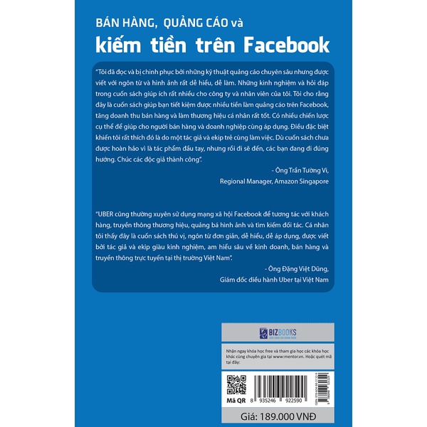 Sách Bán Hàng Quảng Cáo và Kiếm Tiền Trên Facebook