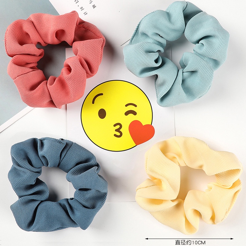 Dây cột tóc đuôi ngựa bằng vải co giãn màu sắc đơn giản cho nữ