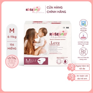 Thùng bỉm dán rose baby size m