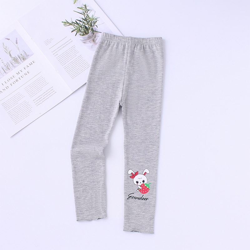 Quần Legging Co Giãn 90-140cm In Họa Tiết Hoạt Hình Phong Cách Hàn Quốc Dành Cho Bé Gái