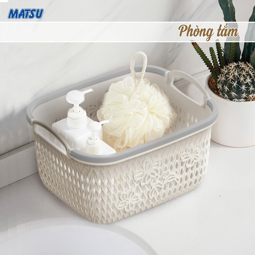Giỏ bông nhỏ nhựa DUY TÂN Matsu có quai xách  - 18028