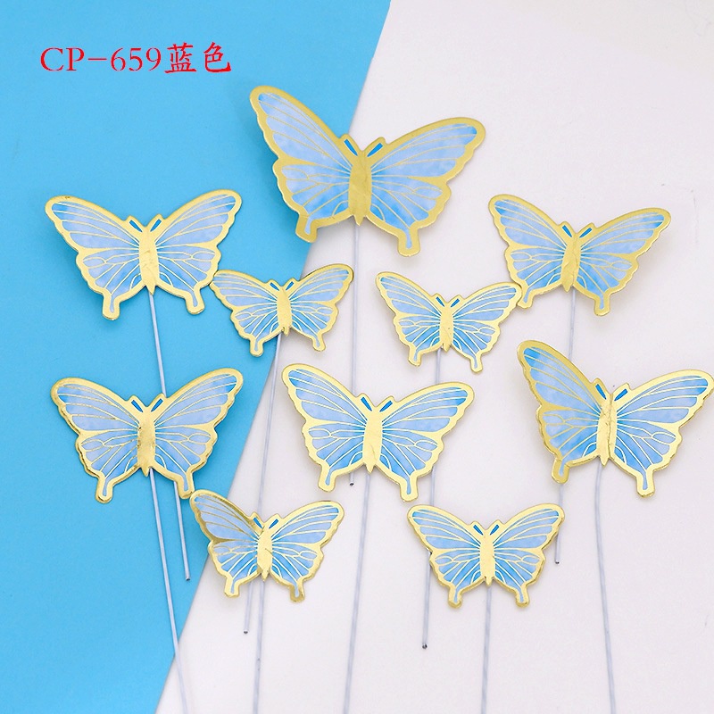 Bộ 11 bươm bướm trang trí bánh kem