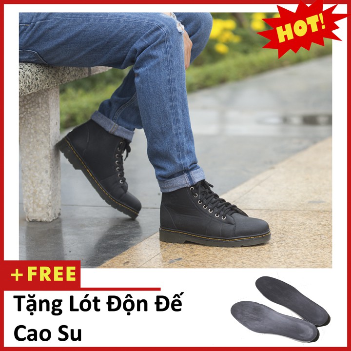 Giày Boot Nam AROTI Cổ Cao Chất Da Đẹp Cao Cấp,Đế Khâu Chắc Chắn Form Mạnh Mẽ,Cực Nam Tính Màu Đen-Đủ size M89DD