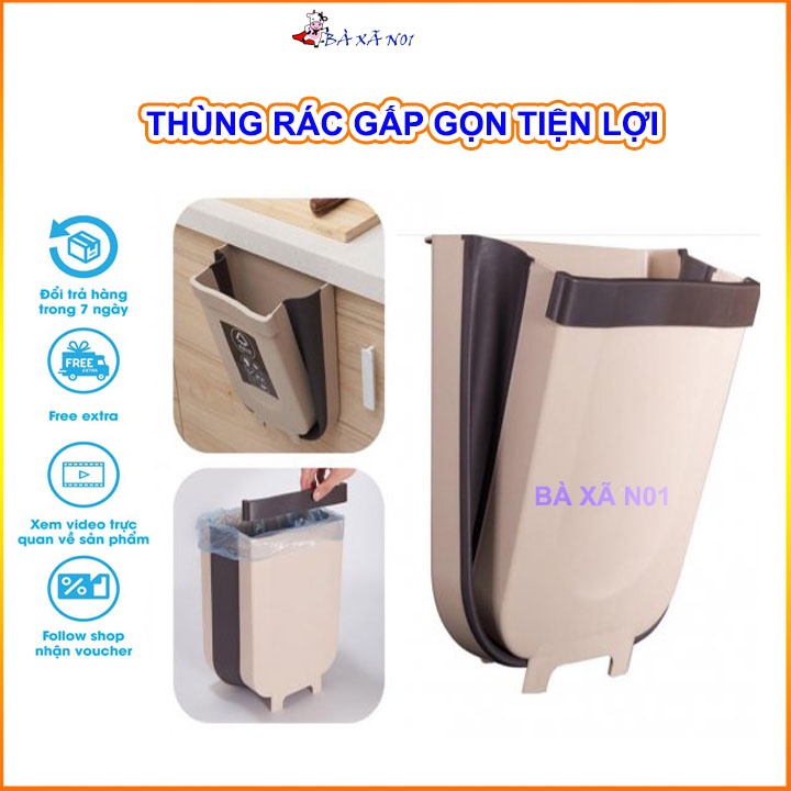 Thùng rác gấp gọn thế hệ mới chất liệu nhựa PP dung tích 9L