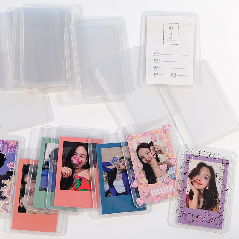 Set 10 Tấm Nhựa Trong Suốt Bảo Vệ Thẻ Ảnh Chống Thấm Nước Tiện Dụng