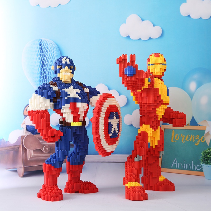 Đồ chơi mô hình lắp ráp 3D hình nhân vật CAPTAIN AMERICA Size Lớn có thể làm quà tặng hoặc Decor phòng