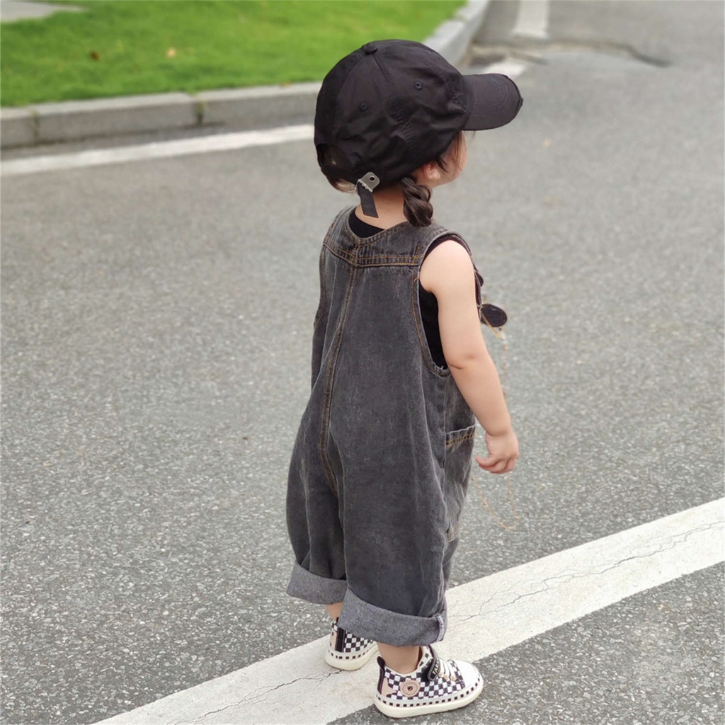 Áo Liền Quần Denim Phong Cách Hàn Quốc Nhật Bản Dễ Thương Thời Trang Xuân Thu 2022 Cho Bé Gái