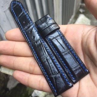 Dây da đồng hồ handmade da cá sấu nhập ngoại