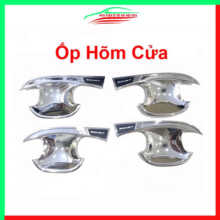 Ốp tay hõm Kia Sonet 2021-2023 mạ Crom chống trầy bảo vệ xe