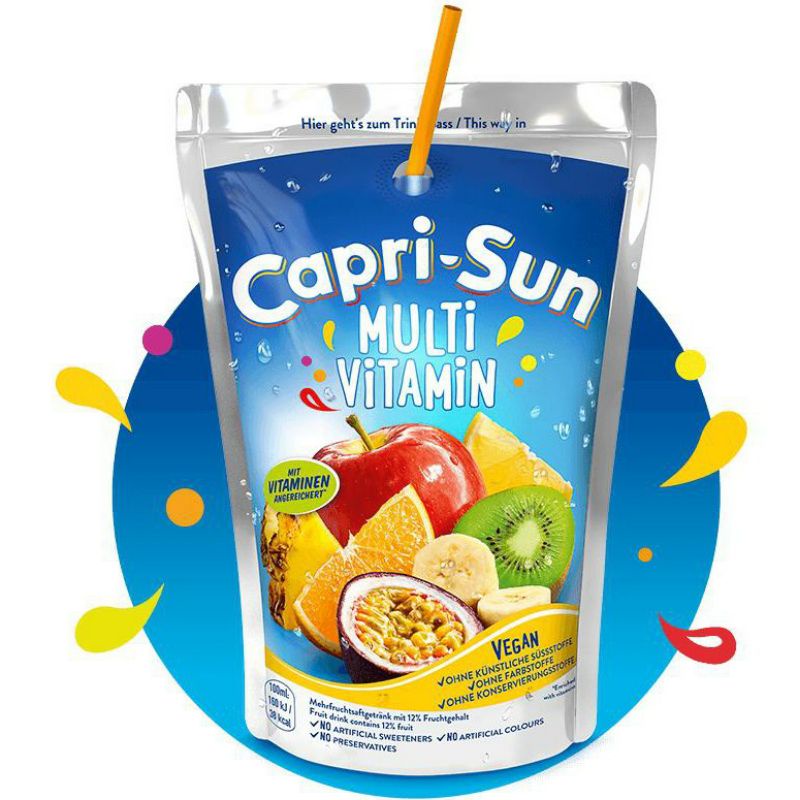 [5 Vị] Nước Trái Cây Capri- Sun 200ml Bổ Sung Vitamin, Tăng Đề Kháng Cho Cơ Thể