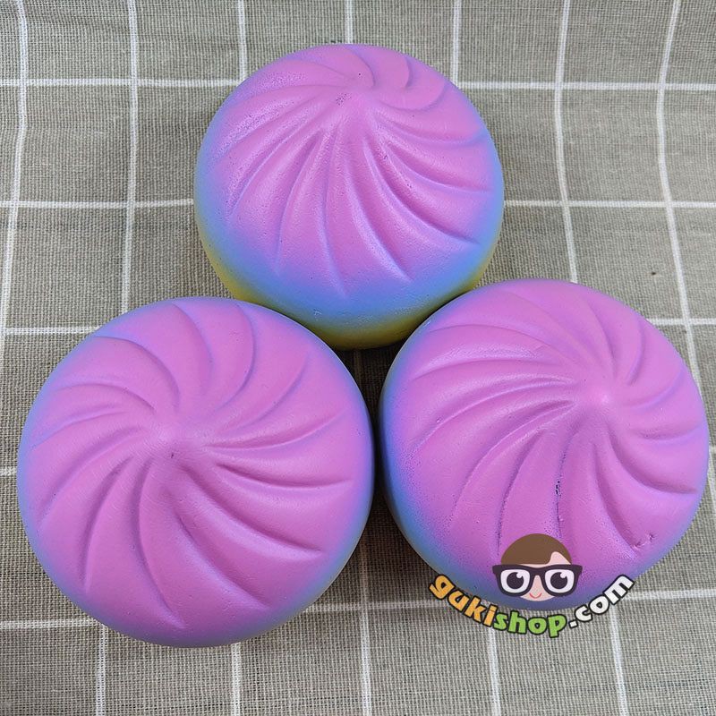 Đồ chơi Squishy bánh bao bảy màu thơm mềm có bao bì S130