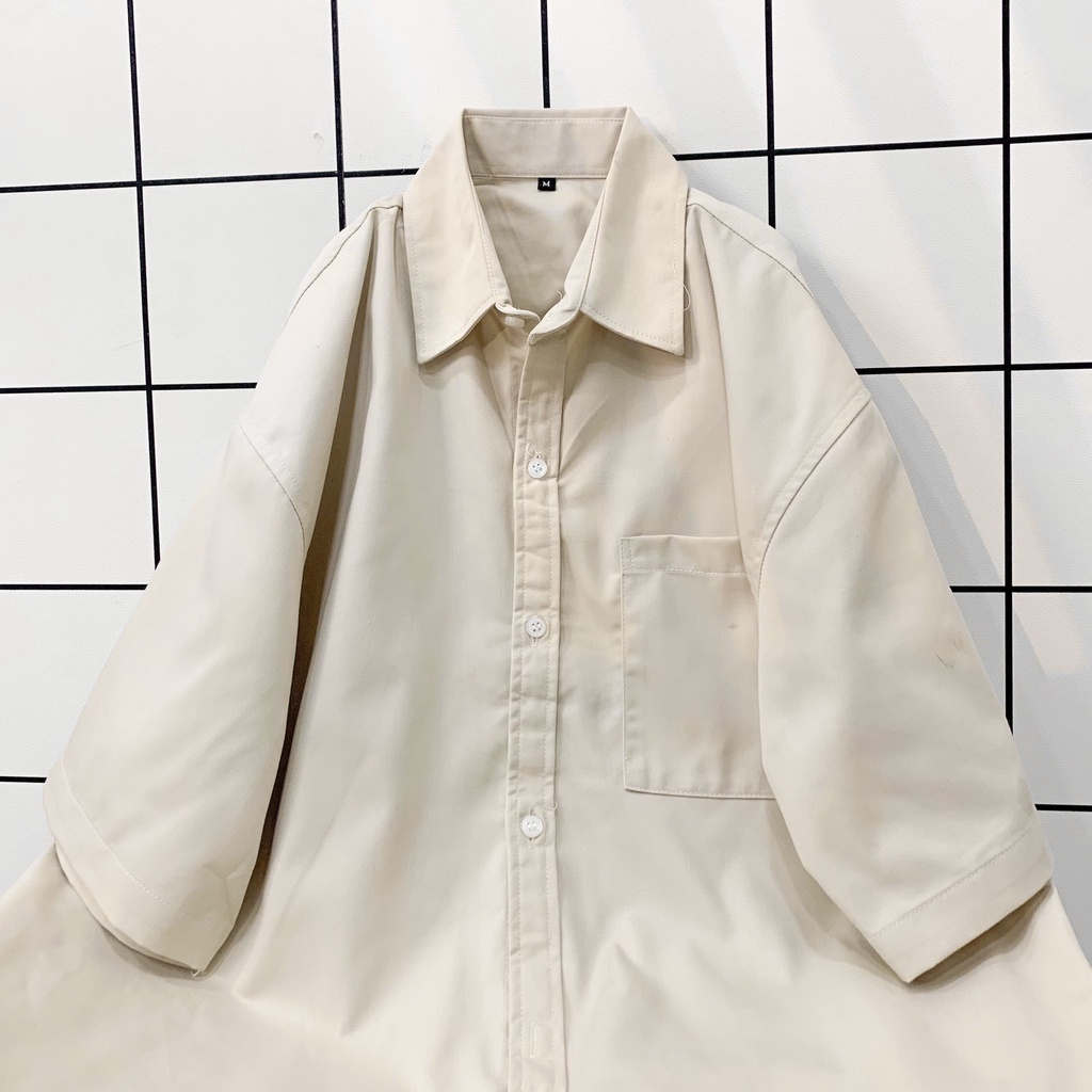 Áo Sơ Mi Tay Ngắn MET Form Rộng Phong Cách Ulzzang - Tuni store