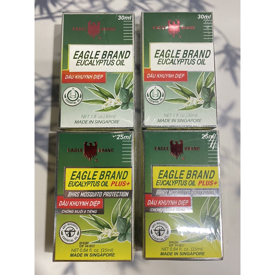 Dầu Khuynh Diệp Con Ó Eagle Brand 2 Nắp Chống Muỗi 8 Tiếng Cho Em Bé