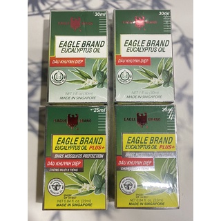 Dầu Eagle Brand, dầu khuynh diệp con ó 2 Nắp 30ml Hàng Singapore