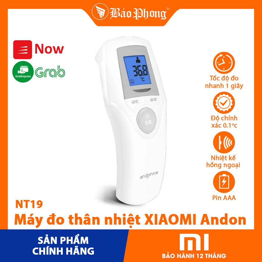 Máy đo thân nhiệt thông minh XIAOMI Andon Portable Infrared Thermometer NT19 certificate