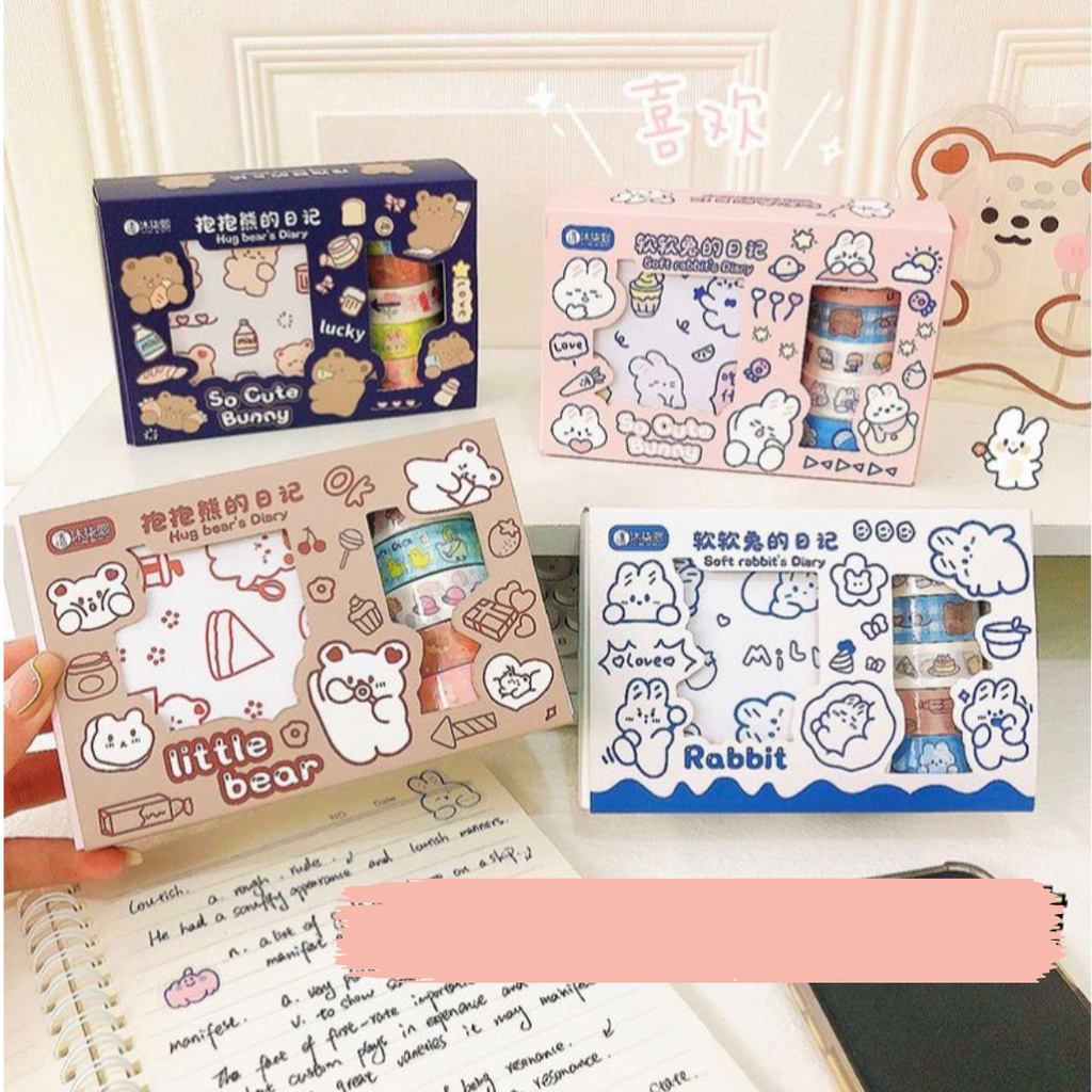 STICKER hộp hình thú cute phomai que [2size]