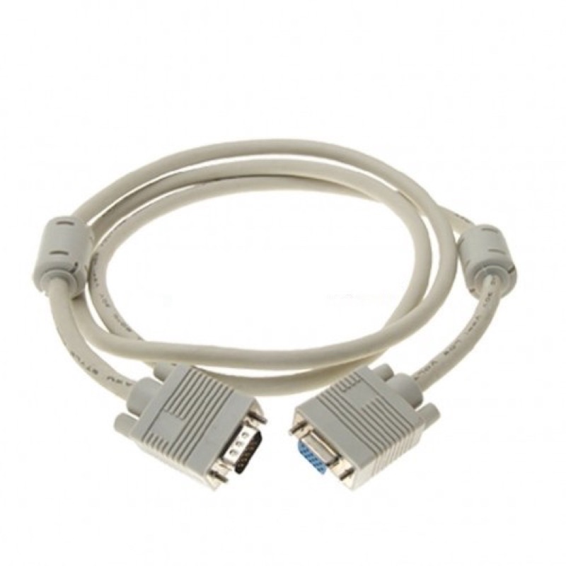 Cáp VGA nối dài 1.5M -Hàng cao cấp 24k Gold Plated ( cáp 1 đầu đực 1 đầu cái nối dài VGA ).  1 đầu âm, 1 đầu dương, xịn.