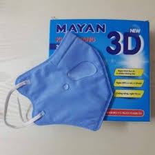 Khẩu trang Mayan 3D người lớn và trẻ em, ngăn ngừa khói bụi, bảo vệ sức khỏe, hộp 10 cái