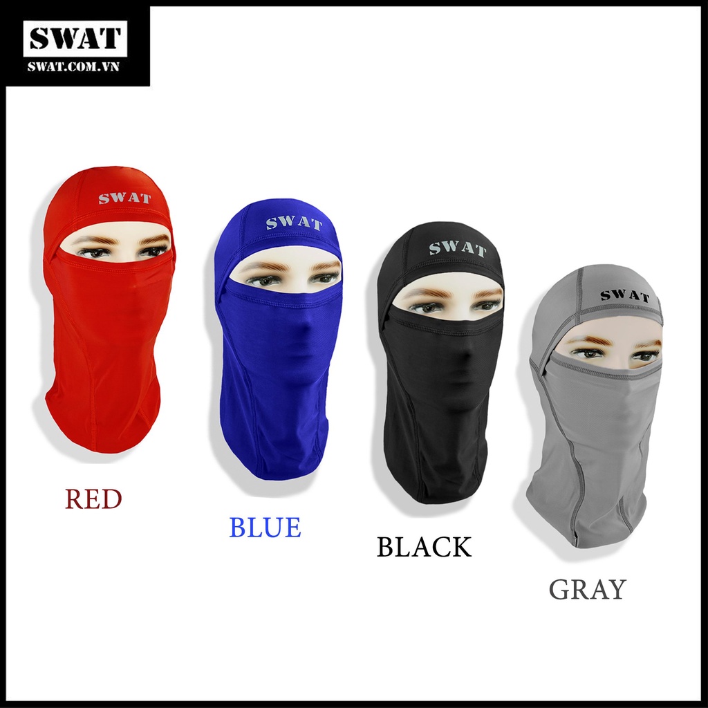 Khăn trùm đầu SWAT 3in1 chống nắng vải mềm mịn nhiều màu