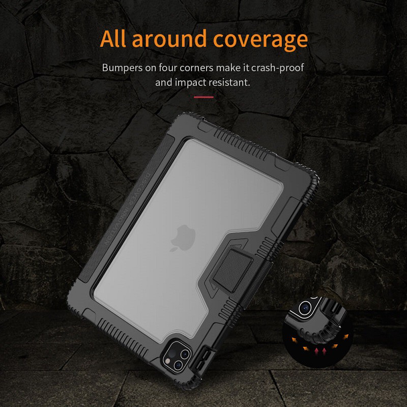 Bao da Nillkin Bumper cho iPad Pro 12.9/11.0 inch 2018/2020/2021/Air 4/3/10.9/10.5/10.2/Gen 7/8/9.7 2017/2018/Mini 4/5 | BigBuy360 - bigbuy360.vn