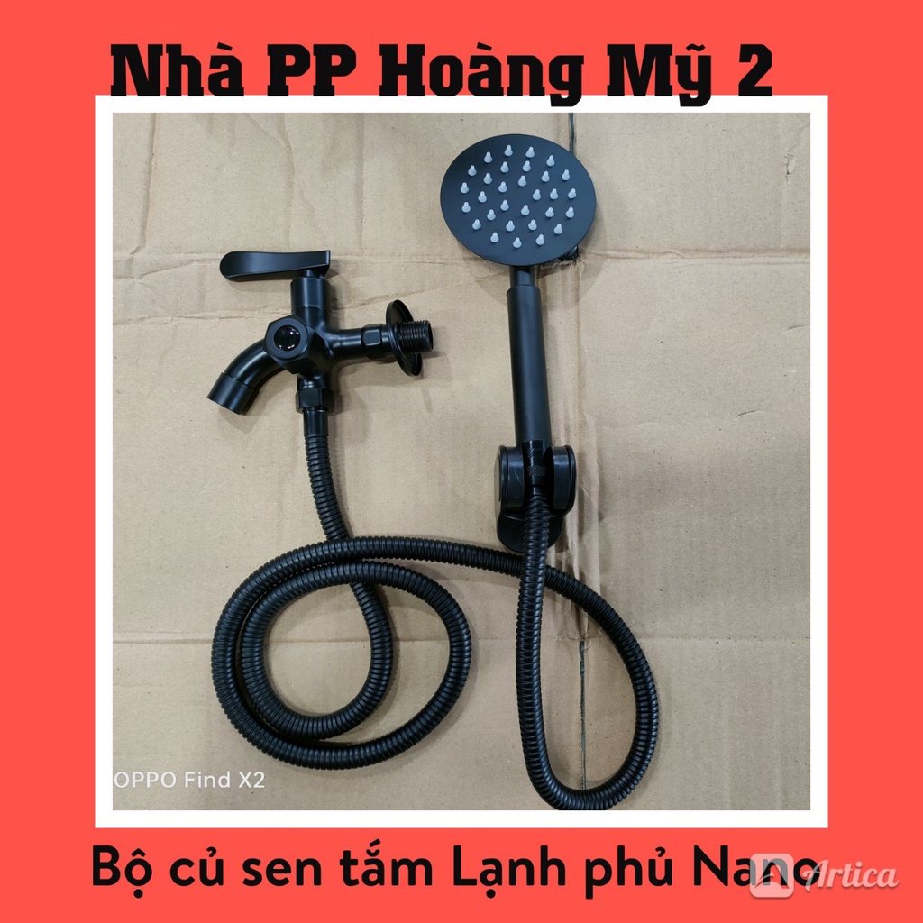 Bộ củ sen tắm Lạnh inox 304 phủ NANO 5 lớp chống trầy