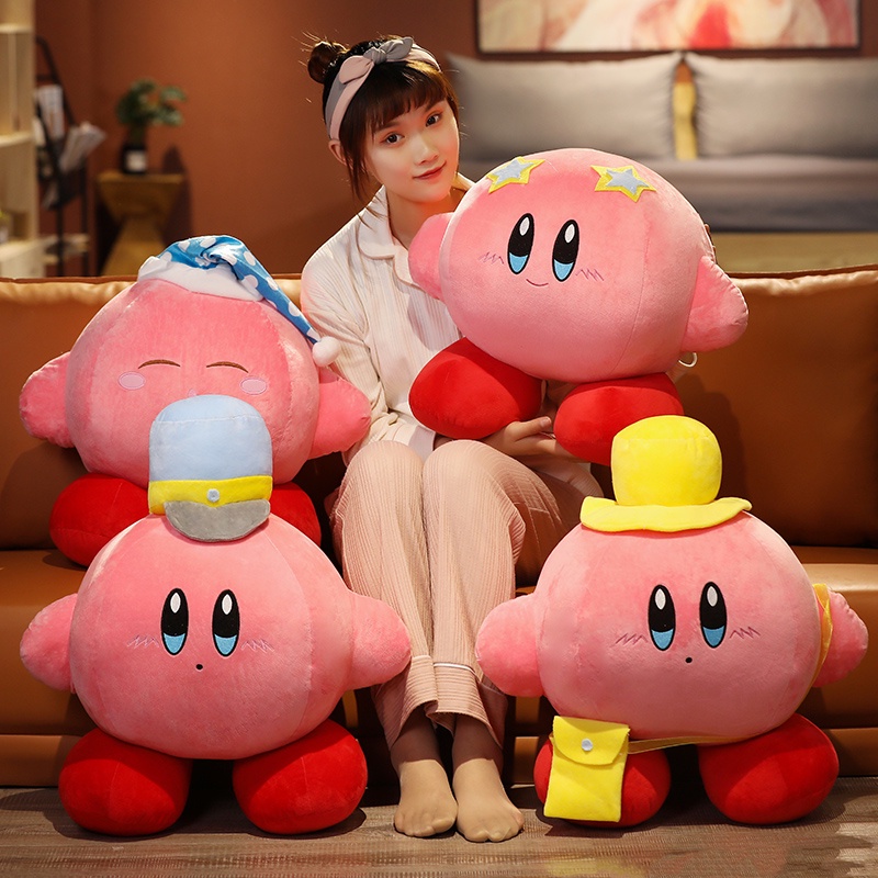 Gối Nhồi Bông Dễ Thương Hình Kirby Hoạt Hình Hai Chiều Thoải Mái Làm Quà Tặng Sinh Nhật Cho Trẻ