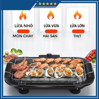 Bếp nướng điện không khói, vỉ bếp nướng điện BBQ an toàn tiện lợi thơm ngon, dụng cụ nướng dã ngoại