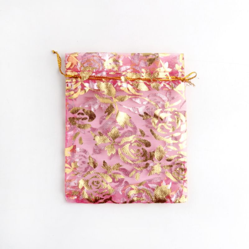 100 túi đỏ 9x12cm đựng vòng, hạt đá