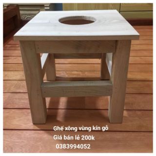 Ghế xông vùng kín gỗ